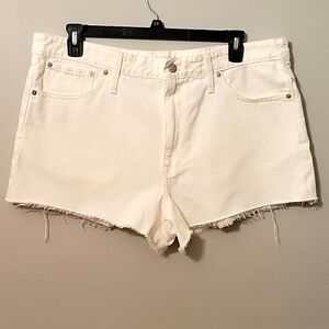 Madewell White Denim Shorts